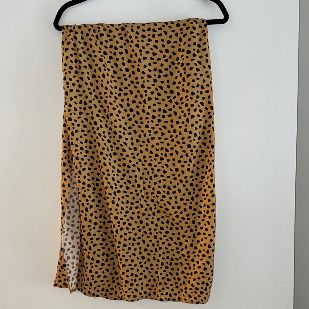 Marine Layer Ryan Cheetah Slip Midi Skirt Size 4